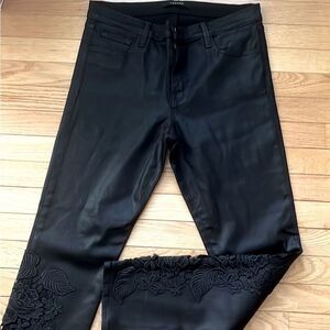NWOT J Brand Lace Coated Black denim